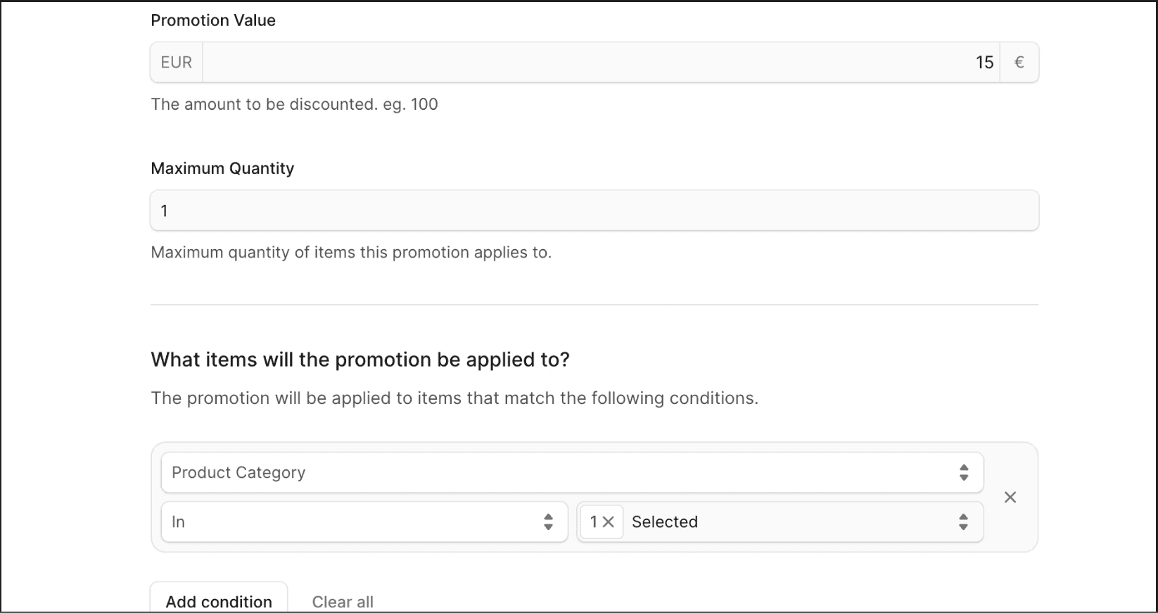 Promotions Screenshot