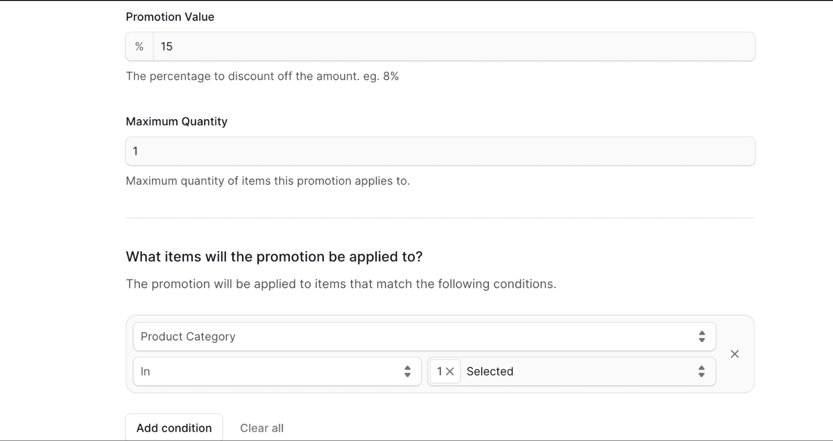 Promotions Screenshot