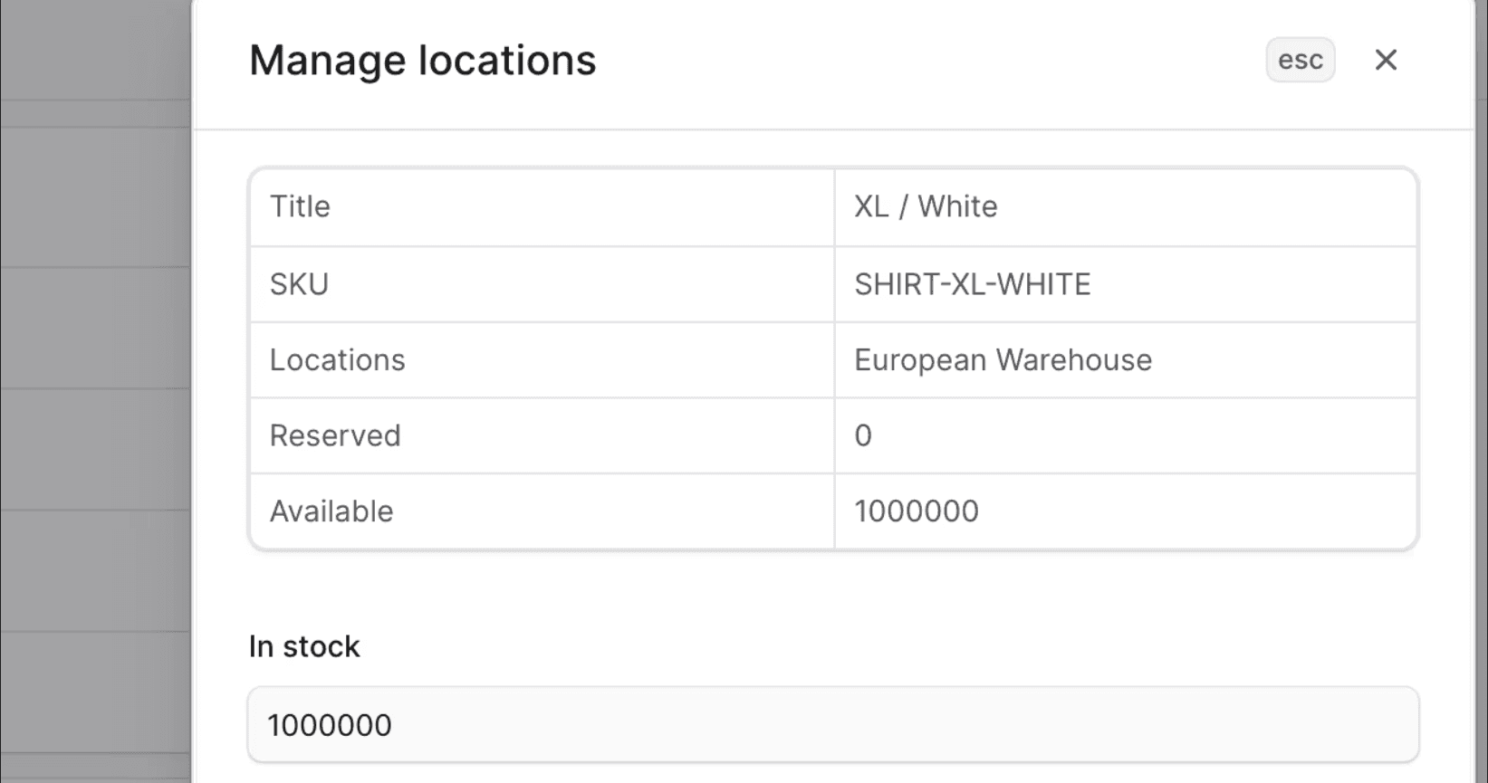 Inventory Screenshot