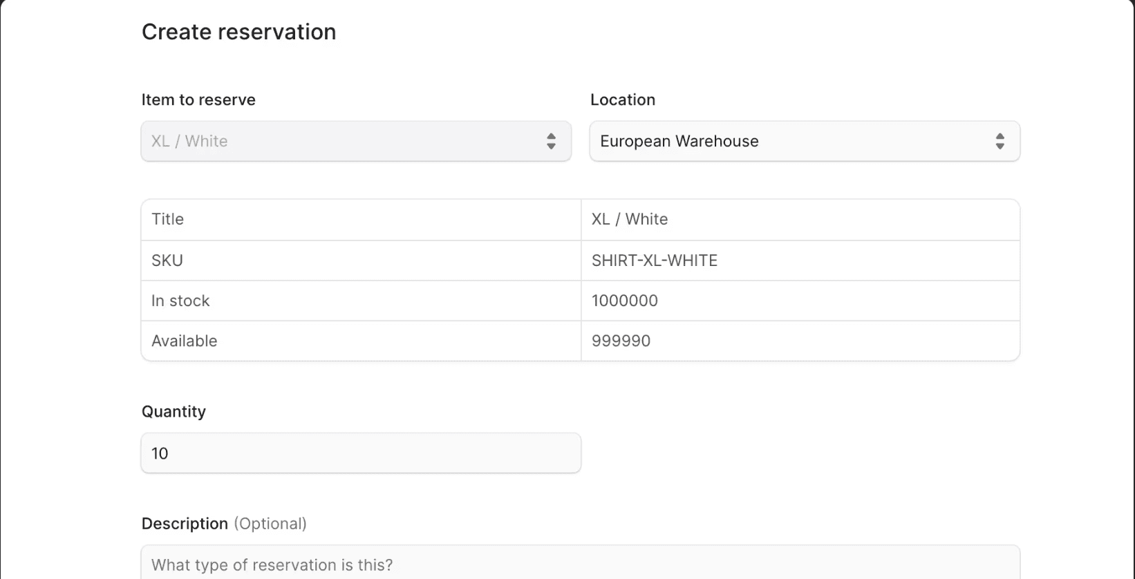 Inventory Screenshot