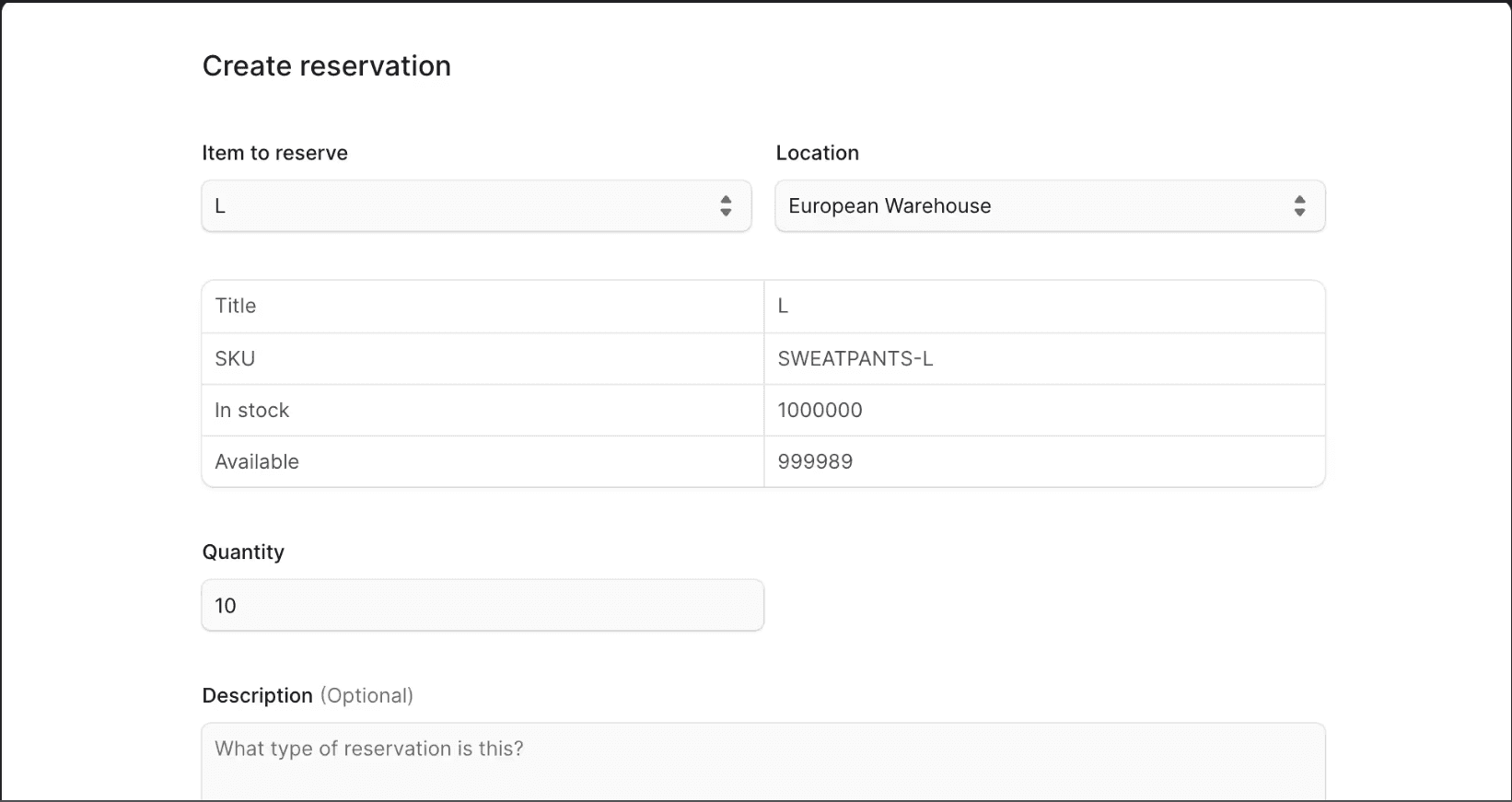 Inventory Screenshot